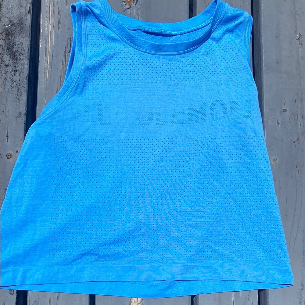 lululemon athletica Blue Muscle Tee Crop